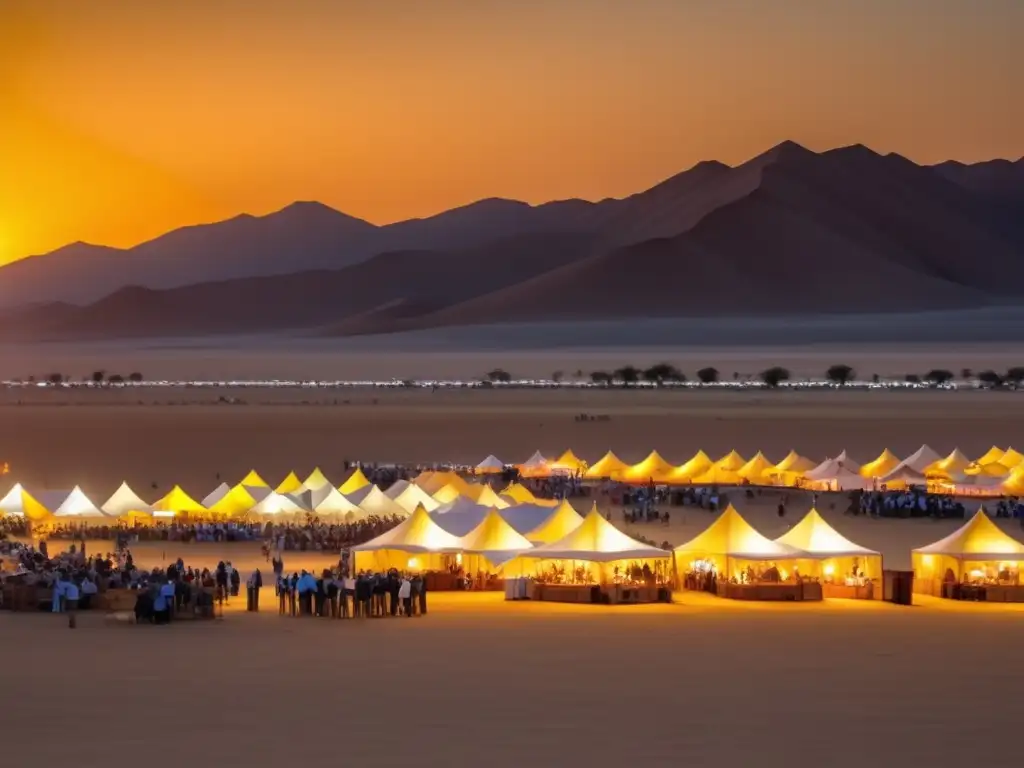 Festival de la Cerveza Namibia en el majestuoso desierto de Namib al atardecer: cervezas artesanales, risas y camaradería