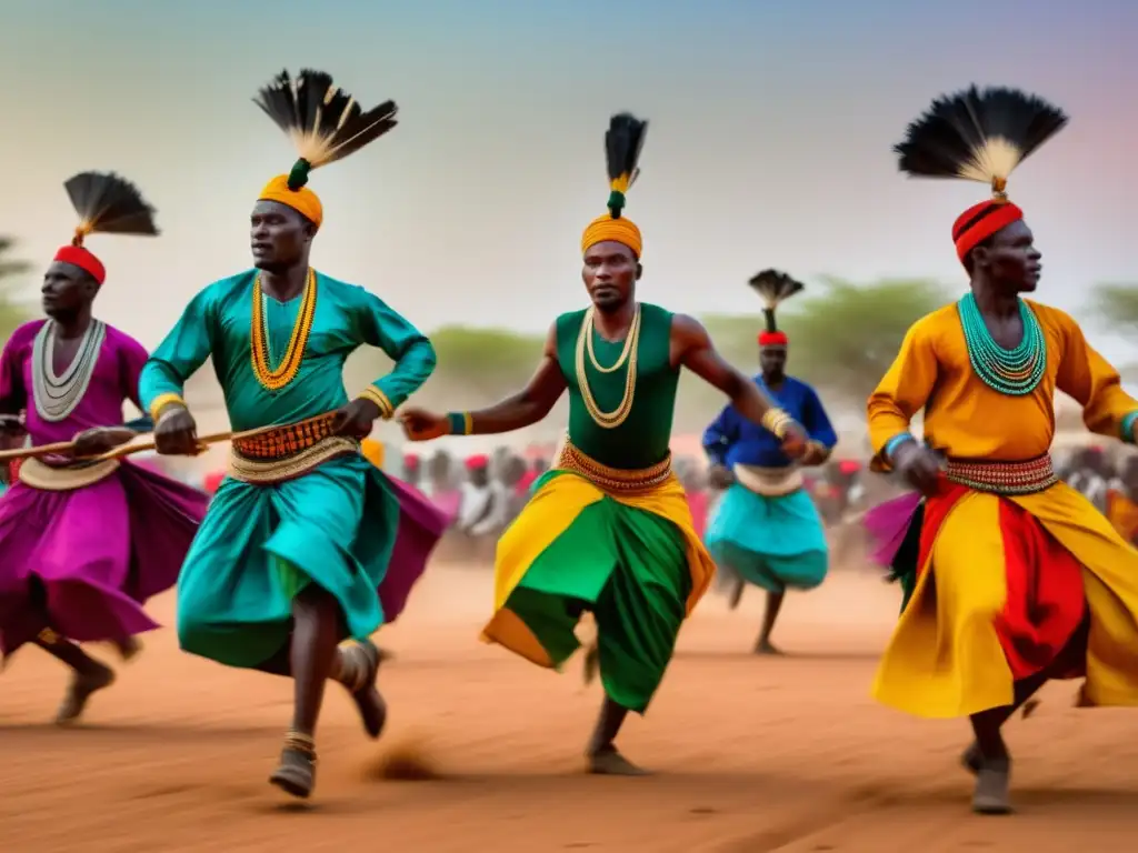 Festival Danza Cazadores en Mali: vibrante escena étnica llena de color, danza, tradición y alegría