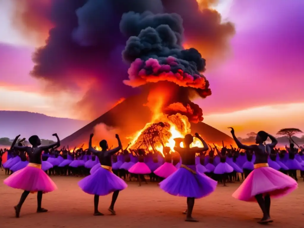 Festival Danza Fuego Zambia: baile, fuego y tradición en una imagen mágica y colorida