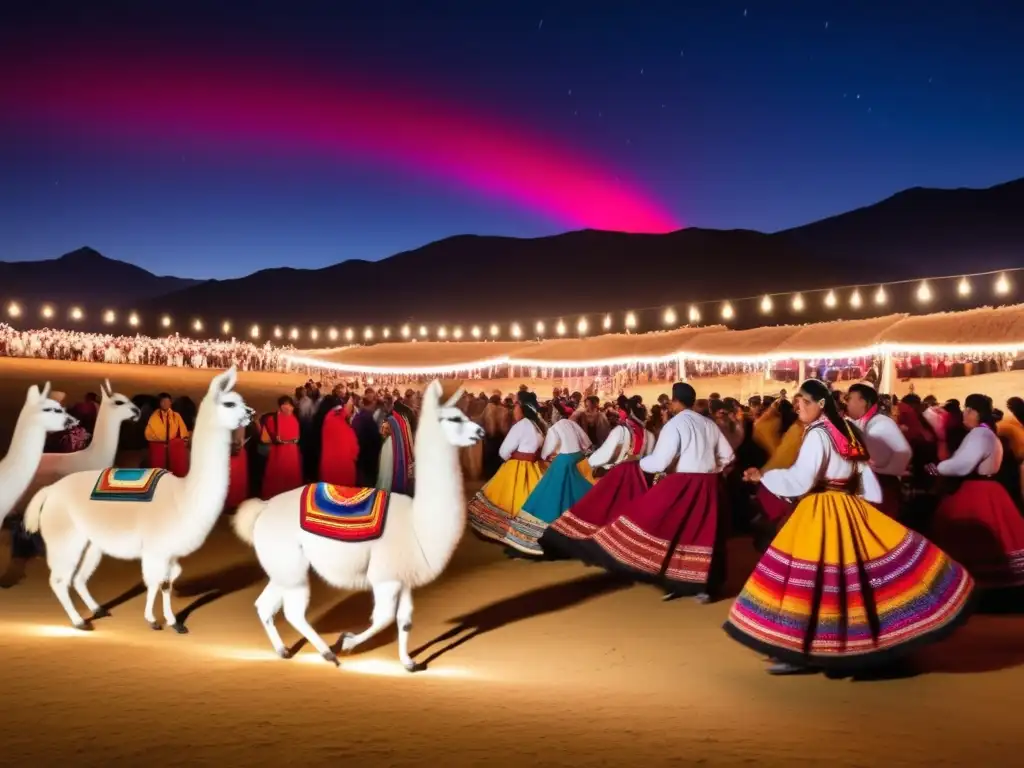 Festival de la Llama de Dinamarca: escena impresionante con trajes tradicionales, llamas y danzas