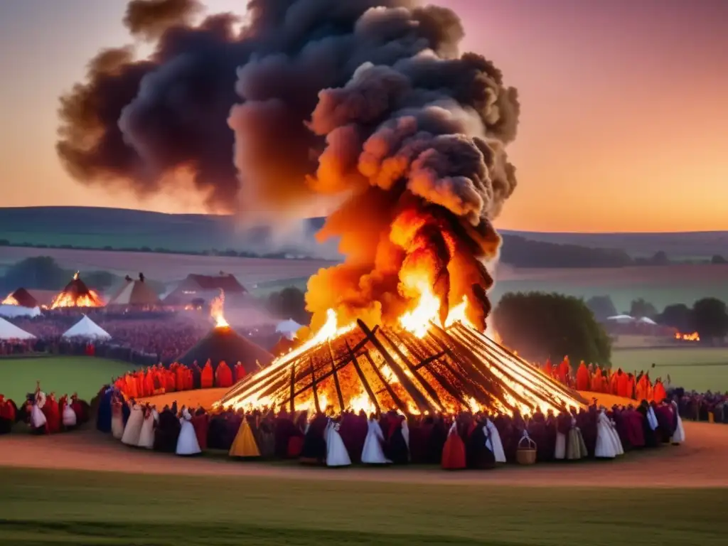 Festival de la Llama de Dinamarca tradicional en la campiña danesa, un espectáculo impresionante de bailes y música, lleno de emoción y tradición