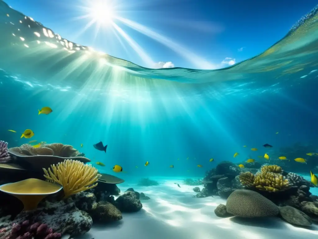 Festival de la Lluvia en Kiribati: Imagen fascinante del vibrante mundo submarino, con peces tropicales, corales y tortugas marinas