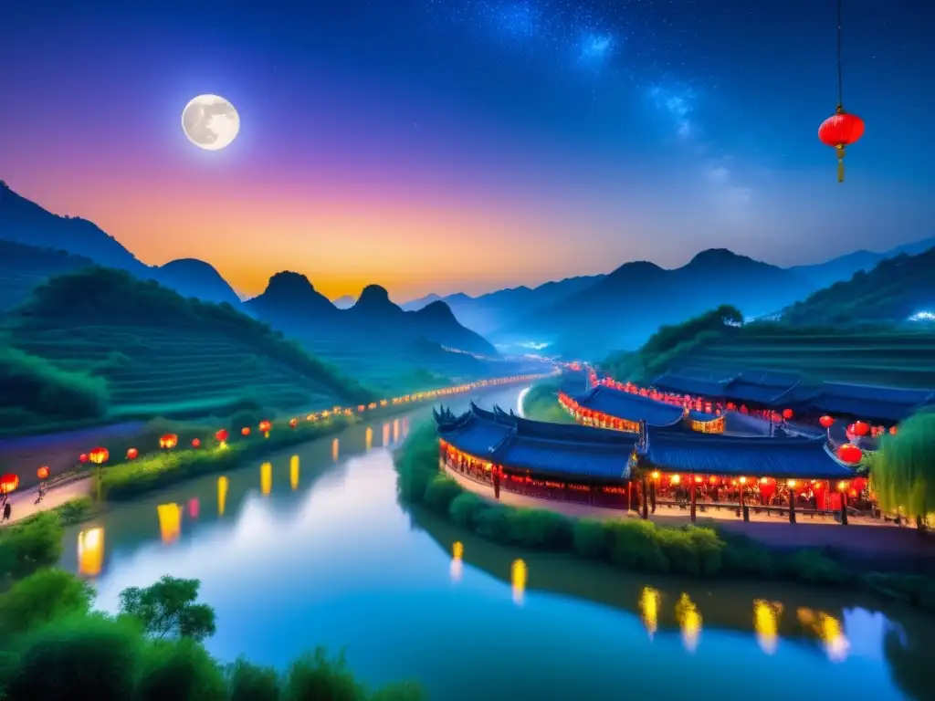 Breathtaking scene of Festival de la Luna in China - Festivales tradicionales culturales internacionales