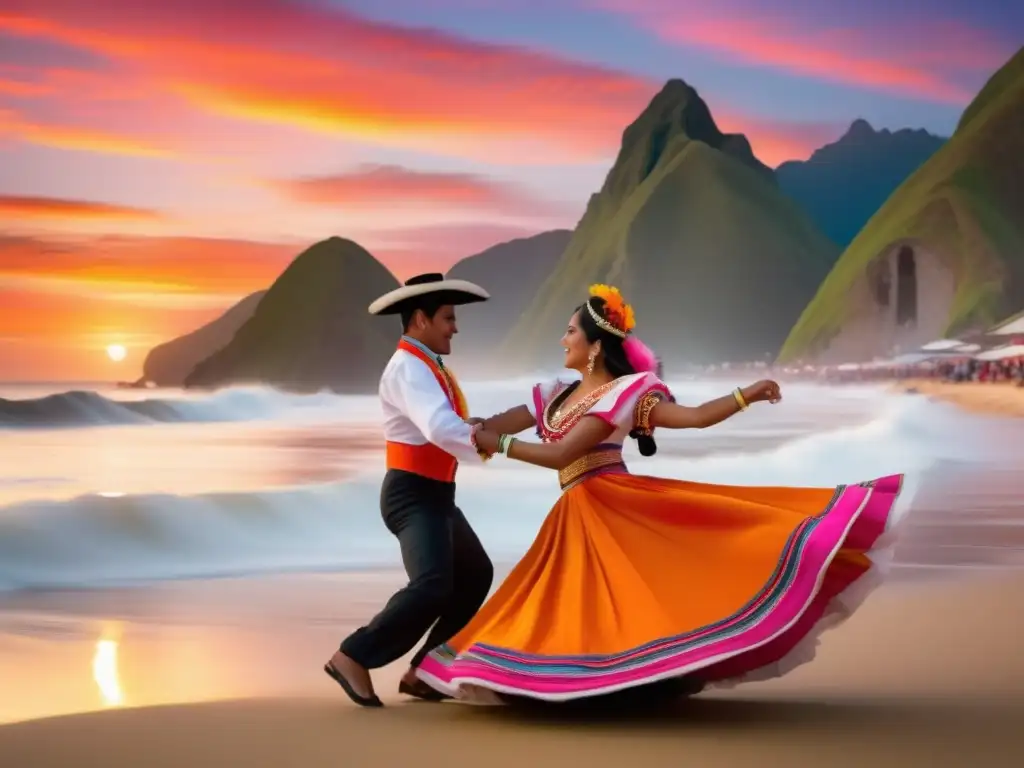 Festival de la Marinera en Perú: Danza tradicional, atuendos coloridos y paisaje impresionante