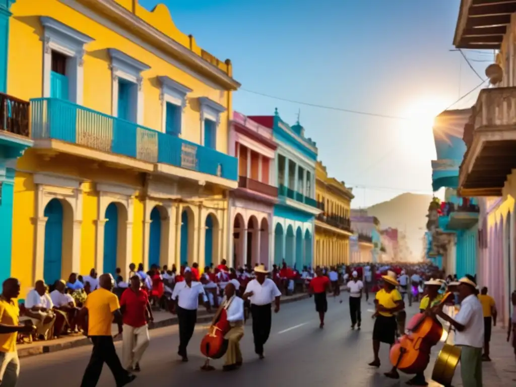 Celebraciones Festival de la Trova en Santiago de Cuba, música, banderas y arquitectura vibrante