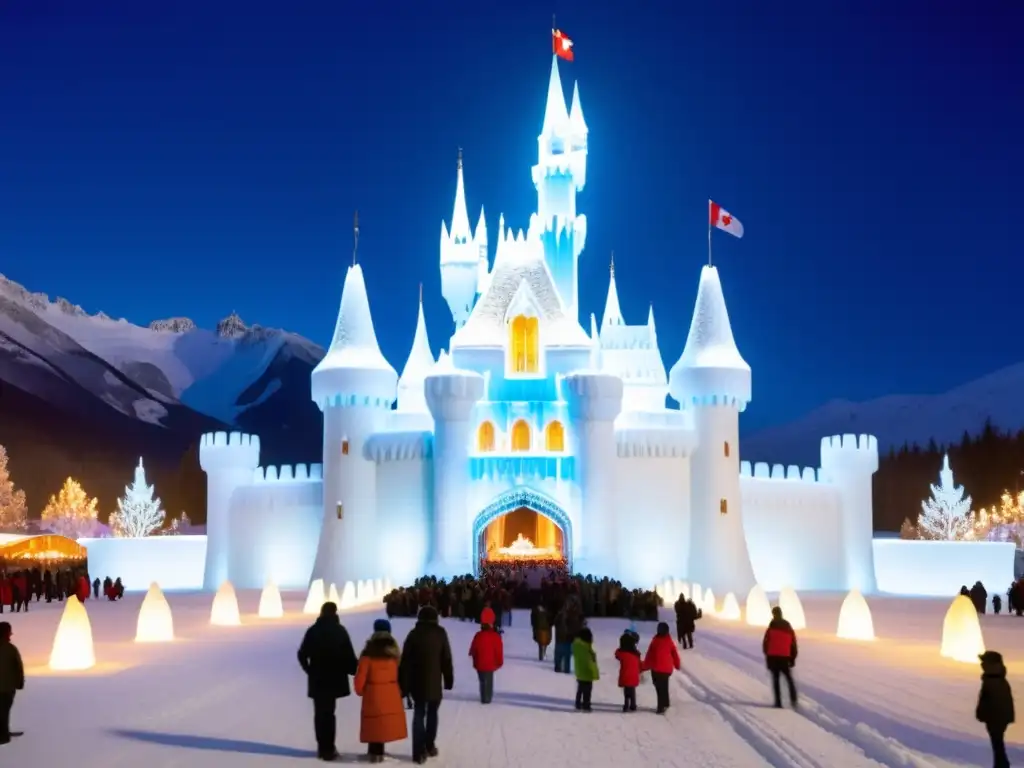 Festival Nieves Canadá: belleza etérea y encanto mágico en un castillo de hielo, esculturas y actividades invernales