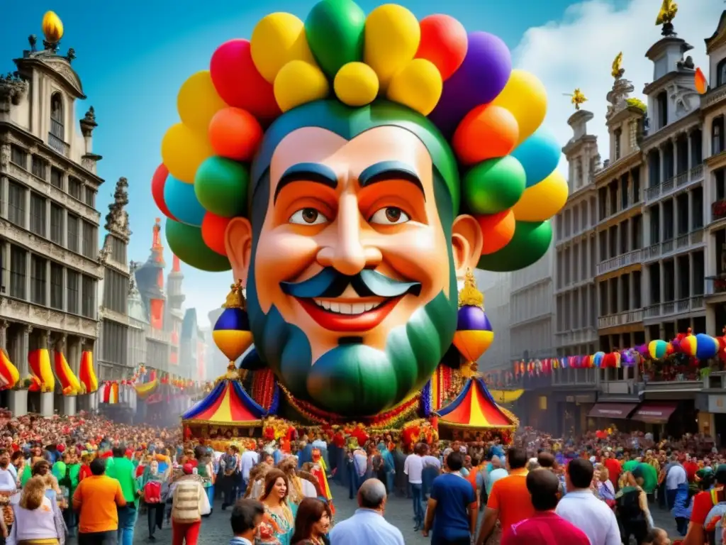 Festival Gigantes Bruselas: Desfile de gigantes, música tradicional, comida deliciosa y ambiente festivo en una imagen única