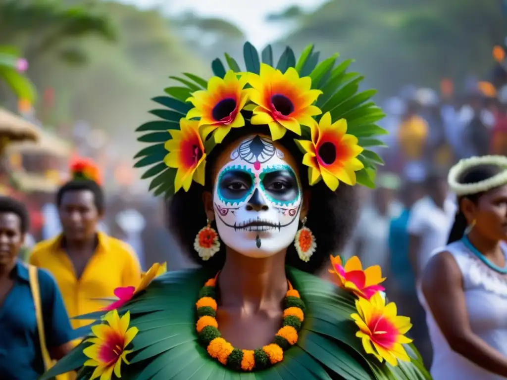 Festival de los Muertos en Madagascar: una imagen cautivadora que captura la esencia del festival, con vibrantes colores y belleza etérea