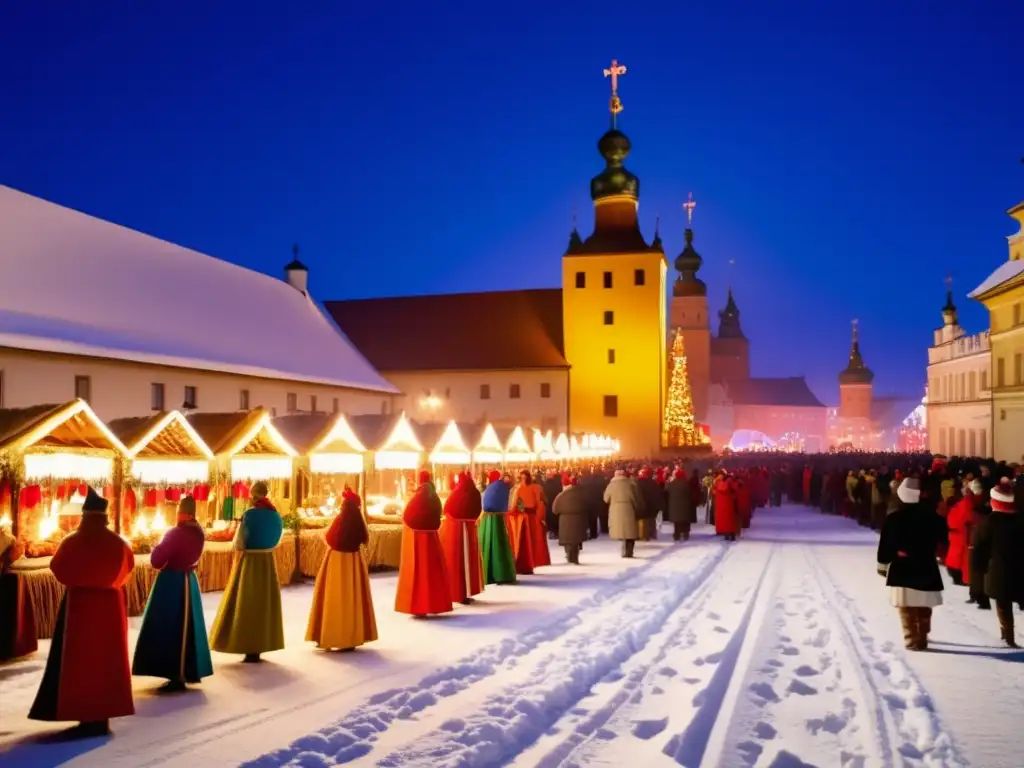 Festival de los Tres Reyes en Polonia: Procesión tradicional con lámparas y catedral gótica majestuosa