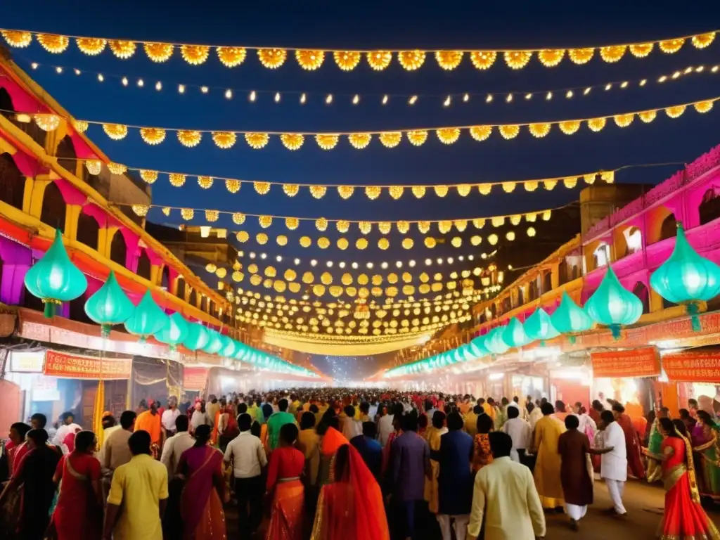 Festival Navratri India: Calle llena de color, música y tradición - Festivales tradicionales India evolución