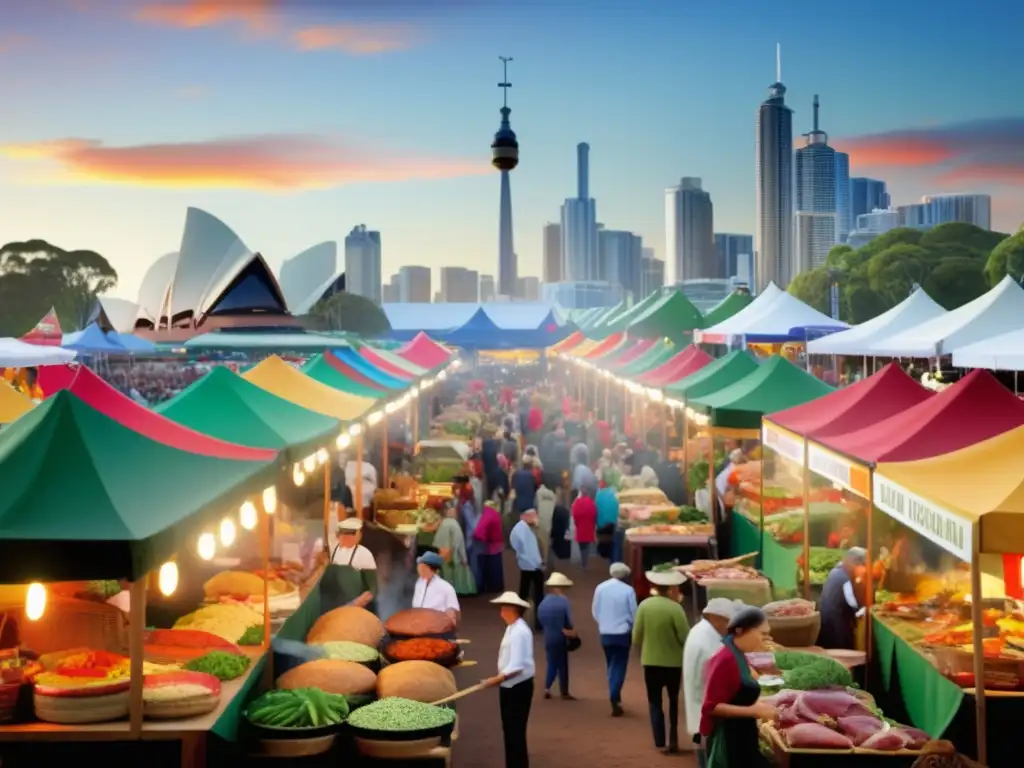 Comidas tradicionales en festivales de Australia