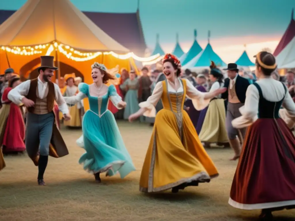 Fotografía de festivales históricos en un mágico ambiente de época