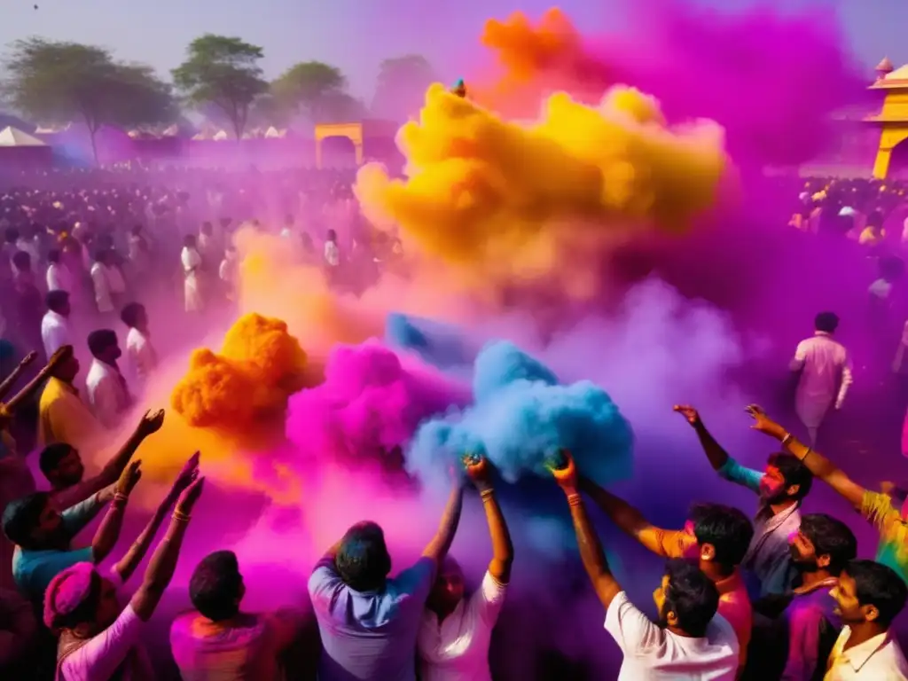 Festival Holi en India: Celebración vibrante con colores y unidad