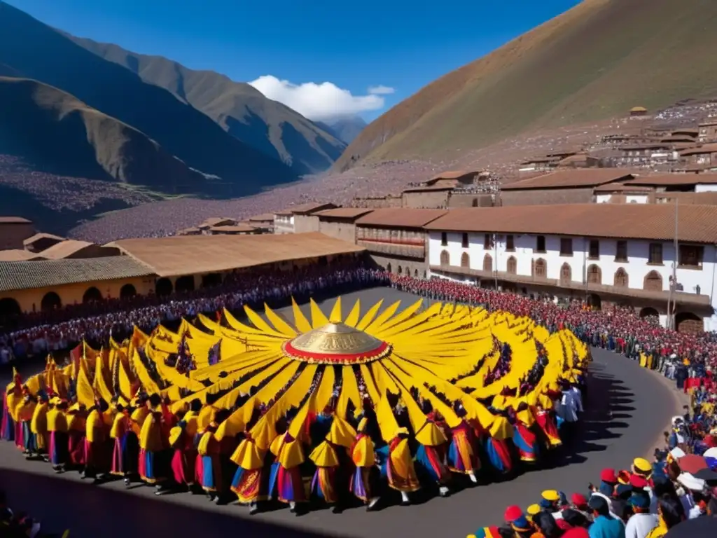 Festival tradicional Inti Raymi en Cusco, Perú - Colorida procesión en los Andes celebra conexión entre humanidad y naturaleza