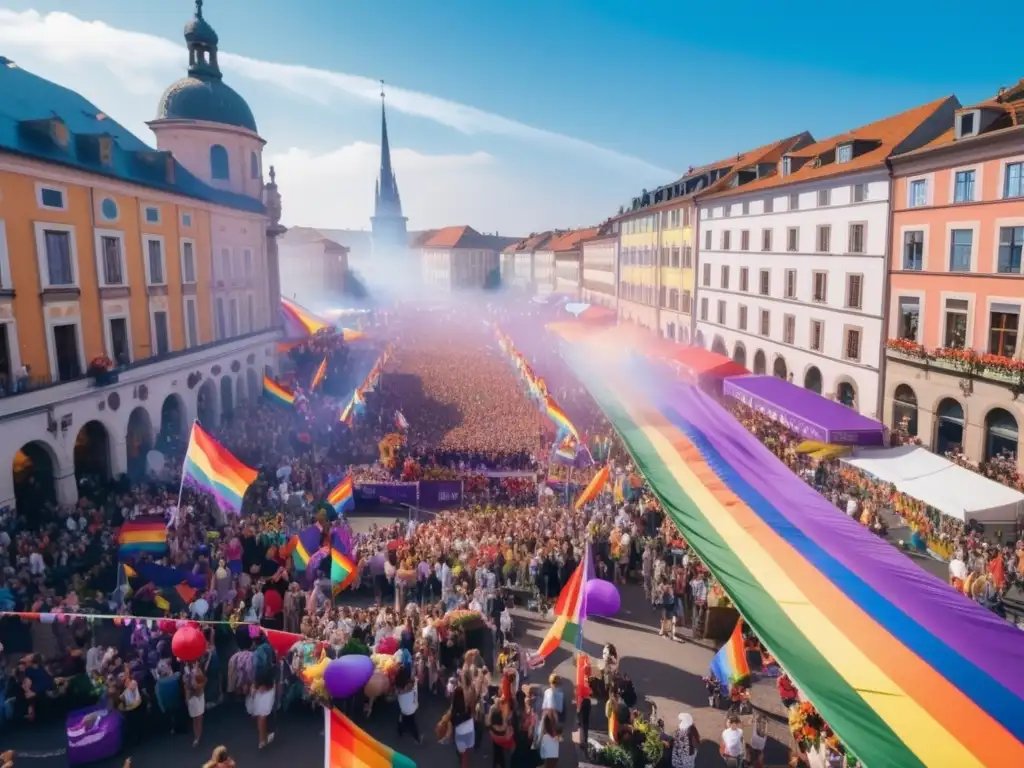 Festival LGBTQ+ Europa, diversidad en vibrante escena de celebración colorida y única