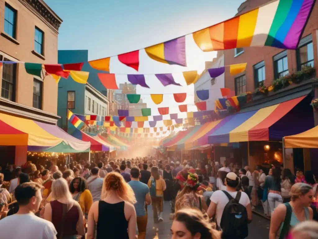 Festival LGBTQ+ en ciudad vibrante y festiva, unidos y empoderados