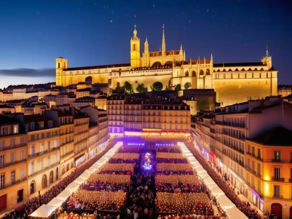 Participación comunitaria en el Festival de las Luces en Lyon, Francia