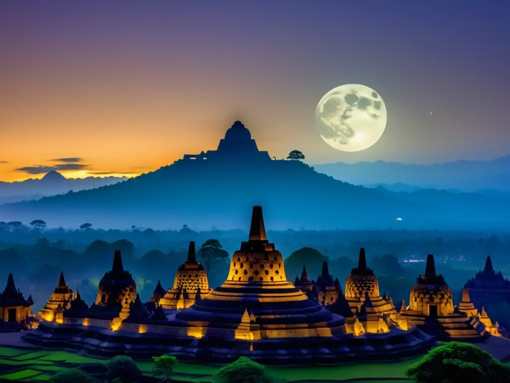 Festival de la Luna Llena en el Templo Borobudur, un lugar sagrado que irradia misticismo y celebración