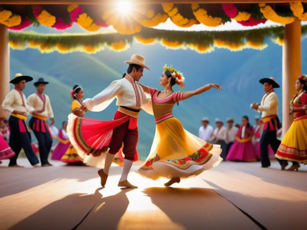 Pareja danzando la Marinera en el Festival de la Marinera en Perú