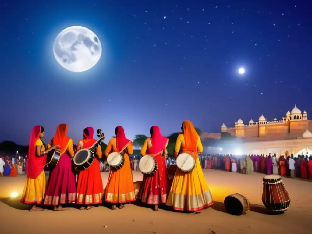 Celebración del Festival de la Música de Rajasthan en India