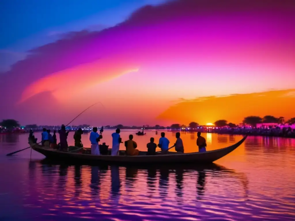 Festival de la Pesca del Nilo en Sudán: Escena vibrante con pescadores, barcos adornados y música tradicional