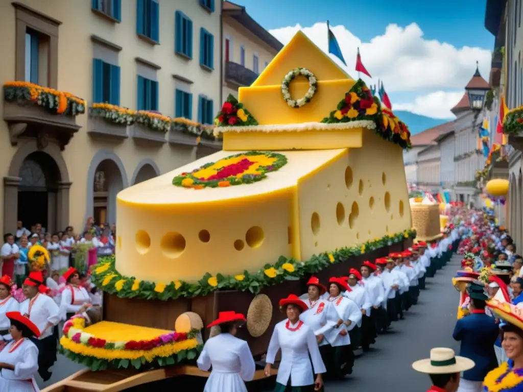 Deslumbrante Festival del Queso de Gruyere: desfile vibrante, trajes tradicionales, paisaje suizo y celebración del queso