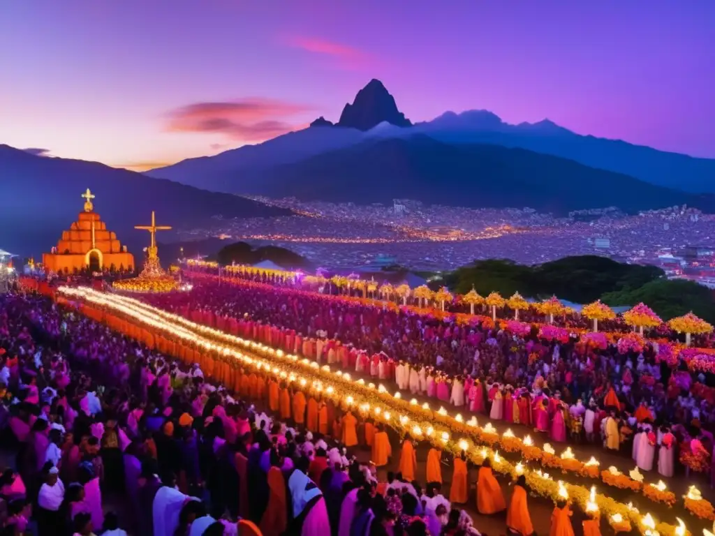 Festival religioso tradicional en América Latina