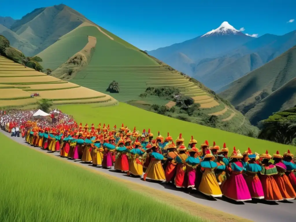 Festivales religiosos tradicionales América Latina: Escena impactante captura la esencia de una festividad religiosa tradicional en América Latina