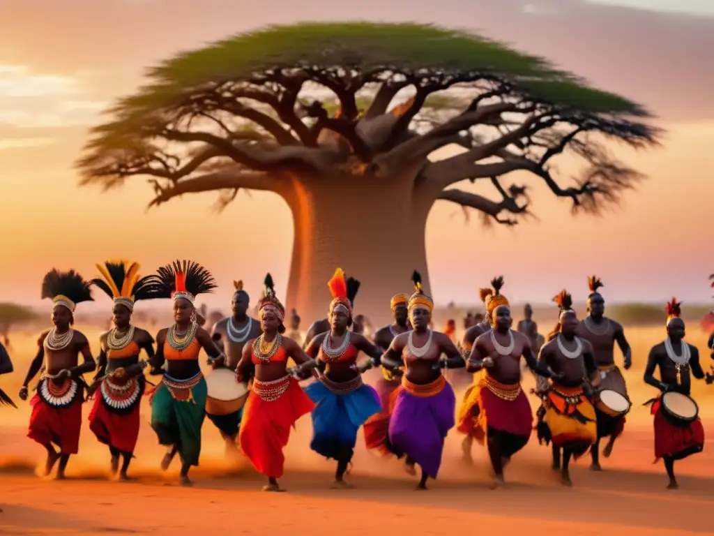 Festival sagrado en África: danzas tribales, tambores y paisaje místico