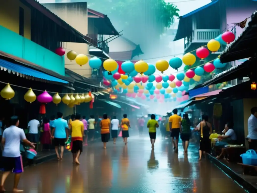 Festival Songkran en Tailandia: Renovación cultural, alegría y color en vibrante imagen