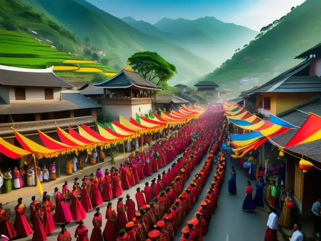 Festival tradicional: una escena vibrante que captura la esencia de festivales culturales