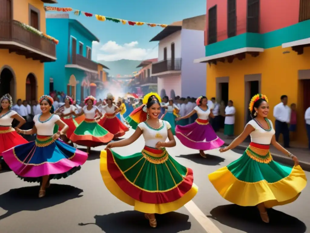 Un vibrante festival tradicional en un pueblo latinoamericano: festivales y celebraciones tradicionales