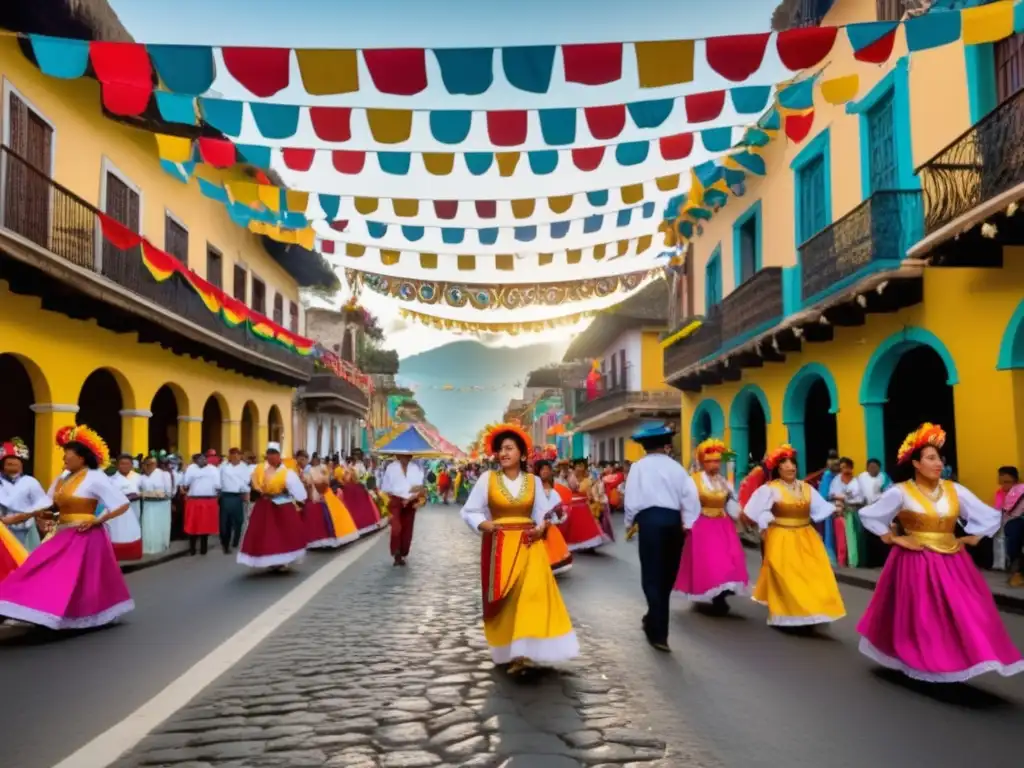 Festivales tradicionales en América Latina, una imagen cautivadora que captura la esencia de la evolución festiva a lo largo del tiempo