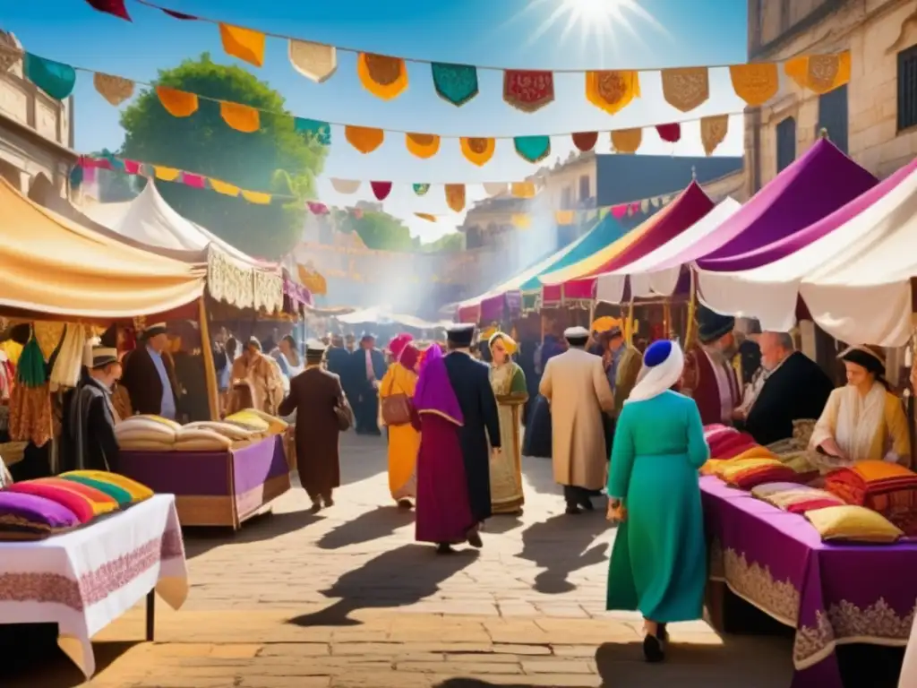 Escena vibrante de la festividad judía: tradiciones festivas judías históricas