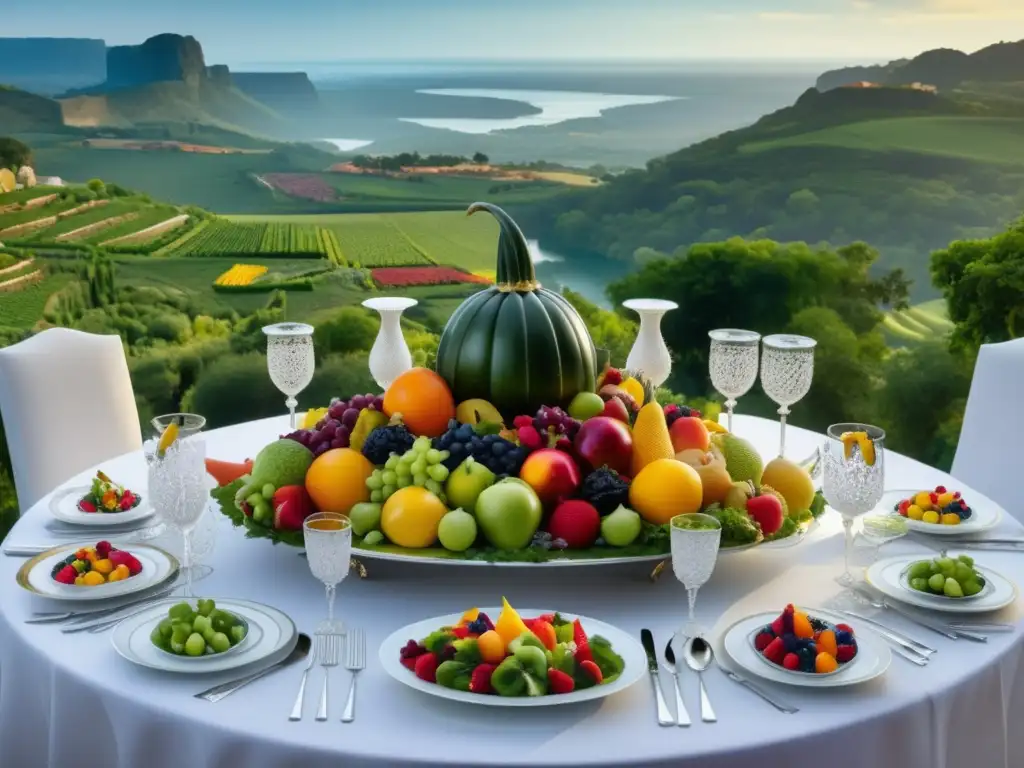 Mesa de banquete con platos festivos de diferentes culturas: Tradiciones culinarias festivas en todo el mundo