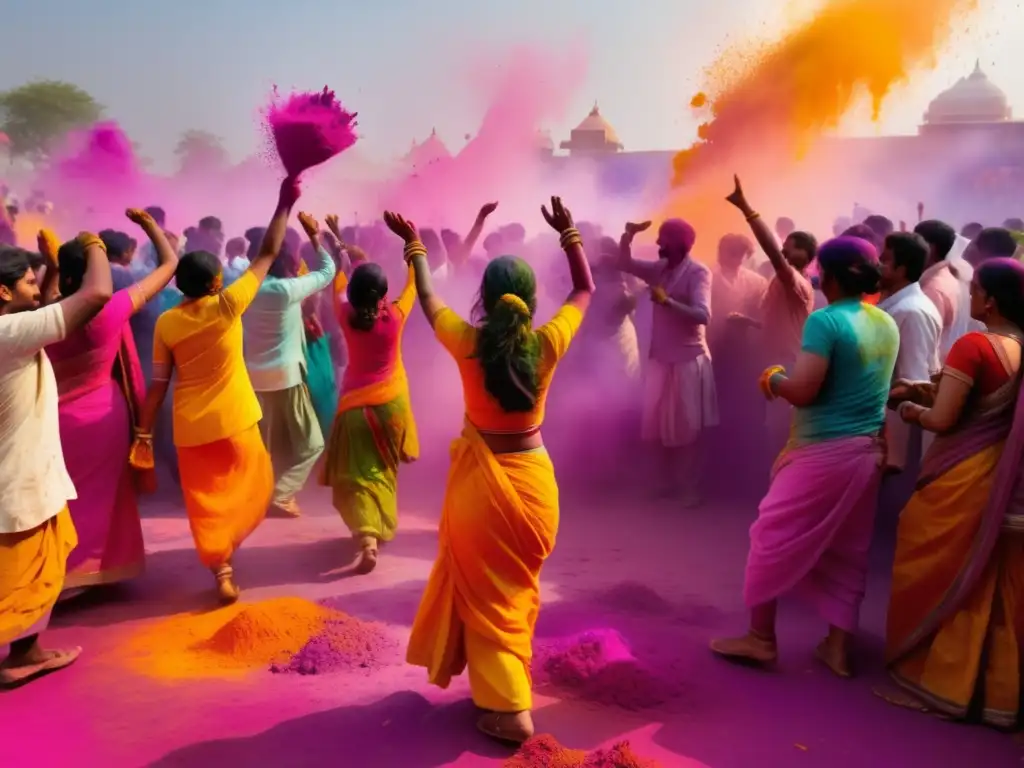 Paisaje vibrante del festival Holi en India - Orígenes misteriosos del festival Holi India