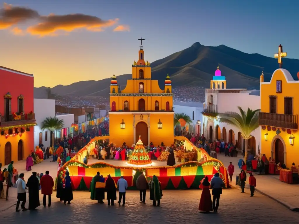 Fiesta Reyes Magos en pintoresco pueblo mexicano con personas vestidas tradicionalmente