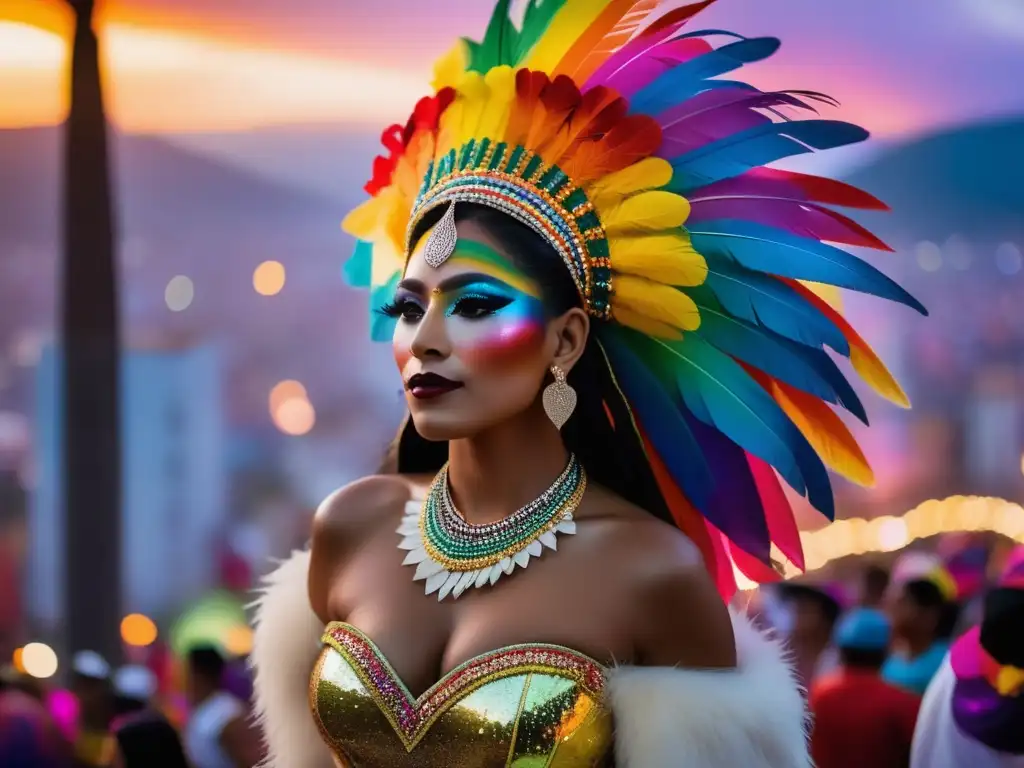 Festivales LGBTQ+ Sudamérica: Deslumbrante imagen captura la esencia de la celebración inclusiva, con coloridos desfiles y mensajes empoderadores