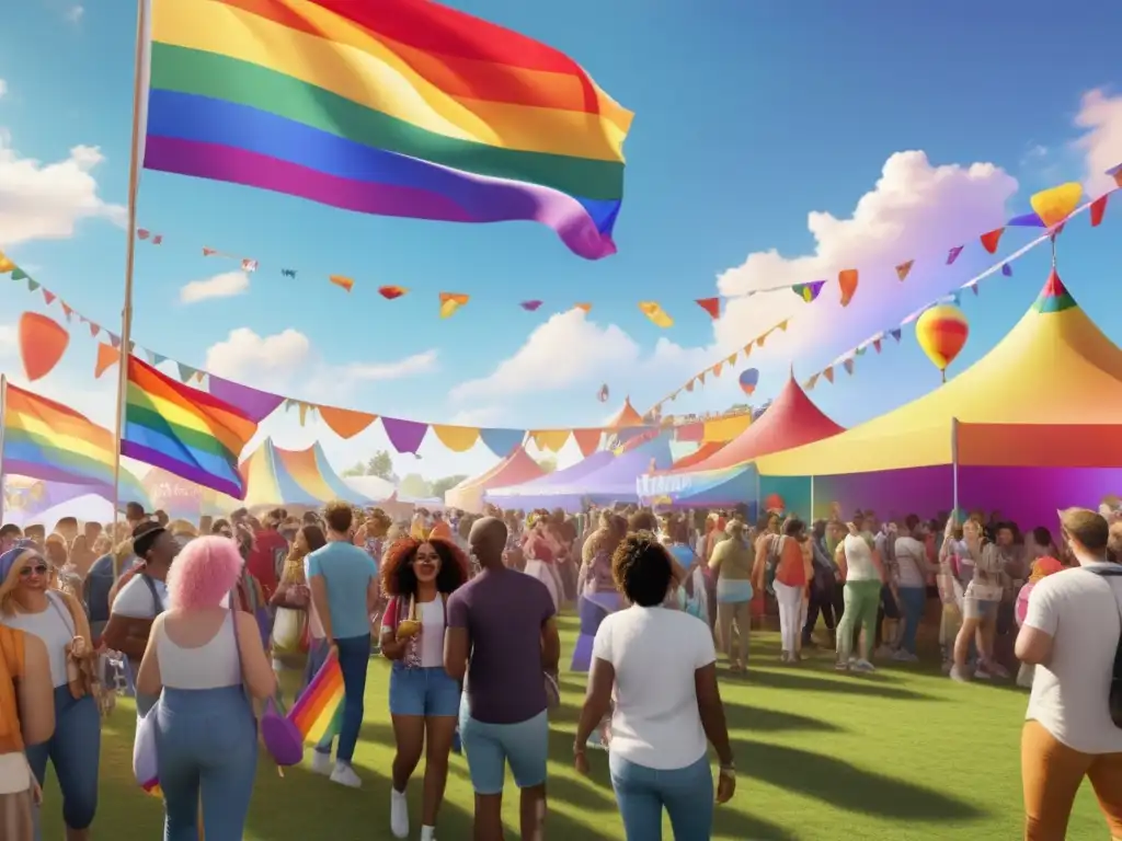 Multitud diversa y festiva en festival LGBTQ+: Importancia festivales LGBTQ+ política global