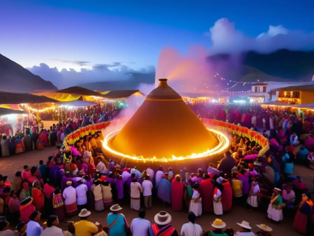 Escena vibrante de festival peruano con chicha: Importancia cultural de la chicha en festivales peruanos