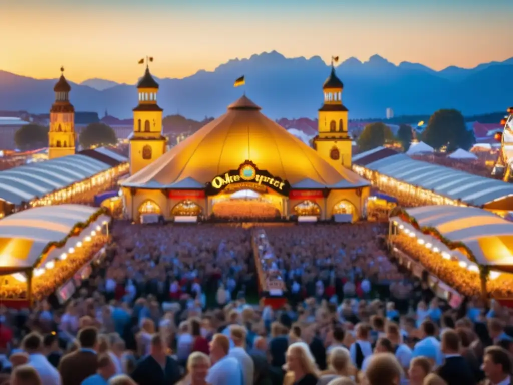 Celebración tradicional Festival de la Cerveza en Alemania