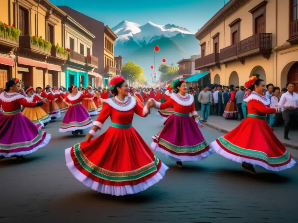 Fiestas Patrias en Chile: Celebración vibrante en Santiago con huasos, cueca y majestuosos Andes