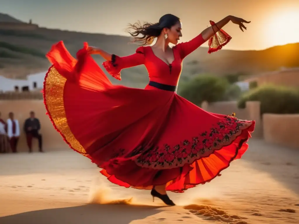 Zapateado flamenco tradicional en Andalucía, España