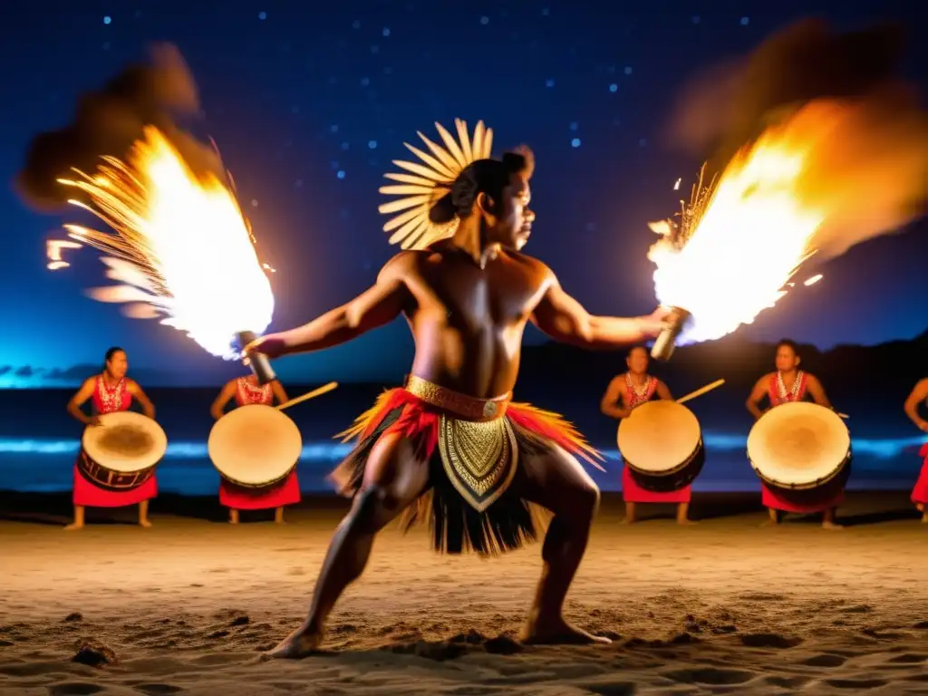 Celebraciones tradicionales Festival de la Danza del Fuego en Samoa: una imagen fascinante de fuego, danza y cultura