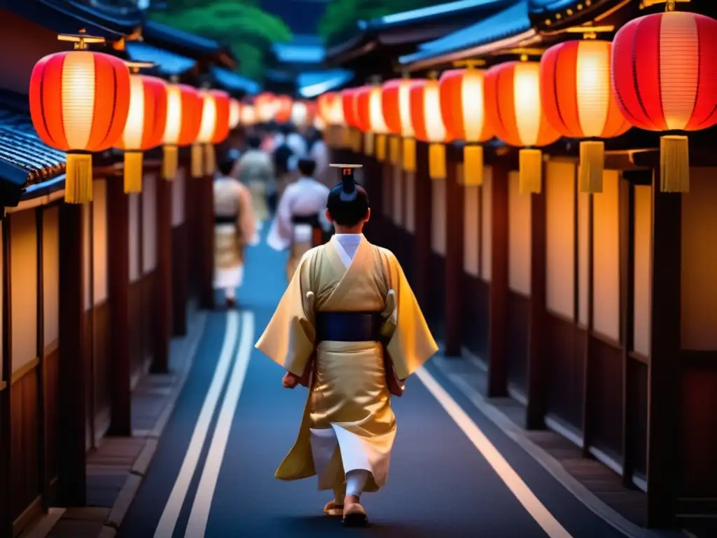 Festival tradicional Gion Matsuri en Japón con samuráis, geishas y belleza cultural