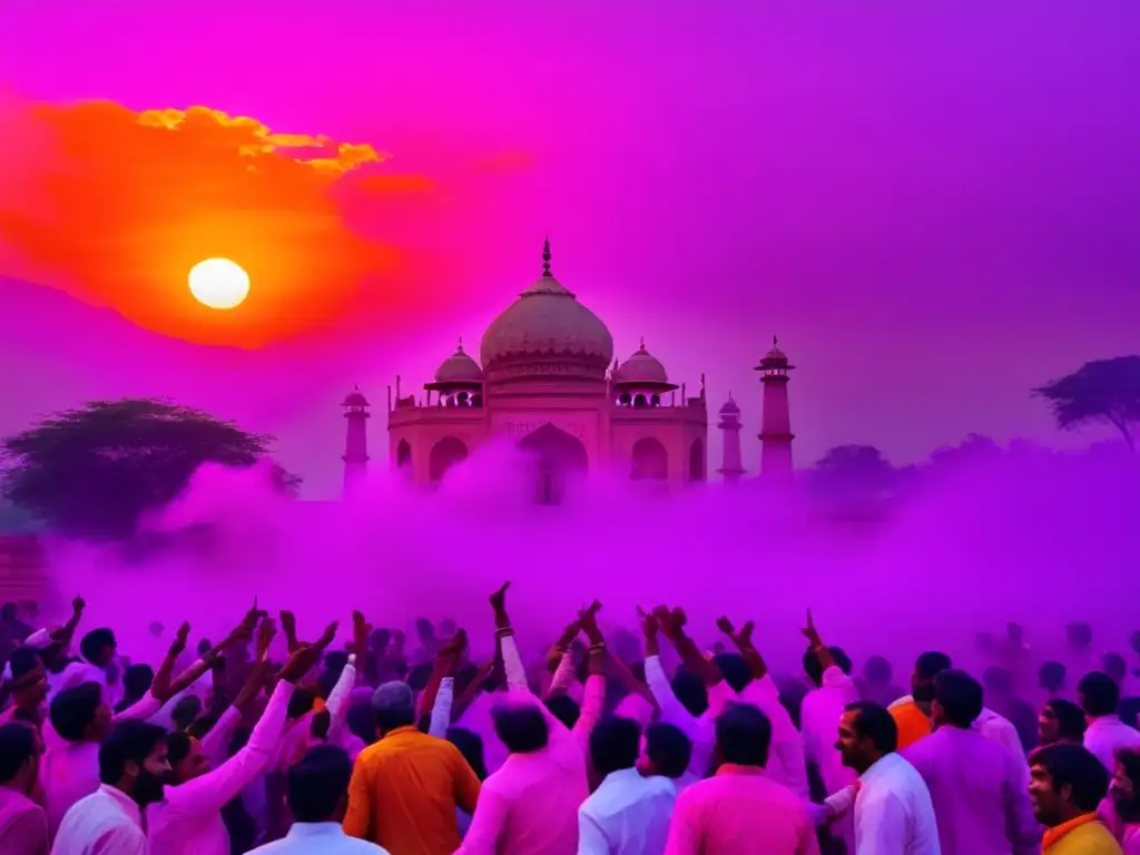 Imagen del vibrante Festival Holi en India - Guía de festivales sagrados internacionales