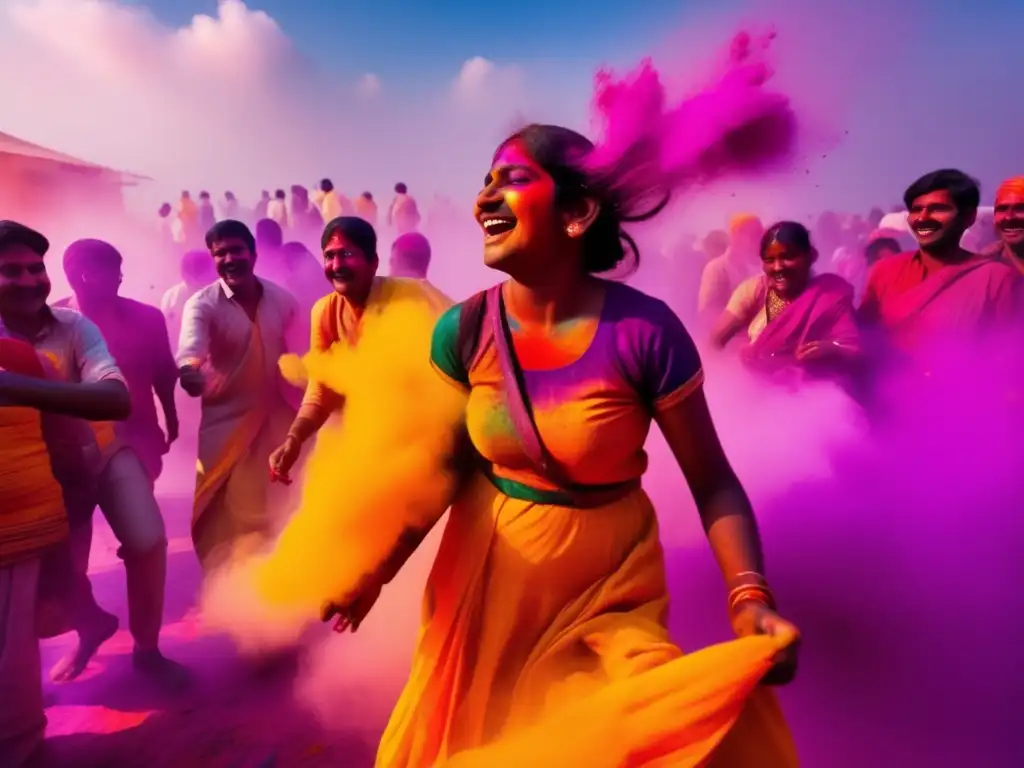 Increíble escena del Festival Holi en India: Festivales tradicionales sorprendentes