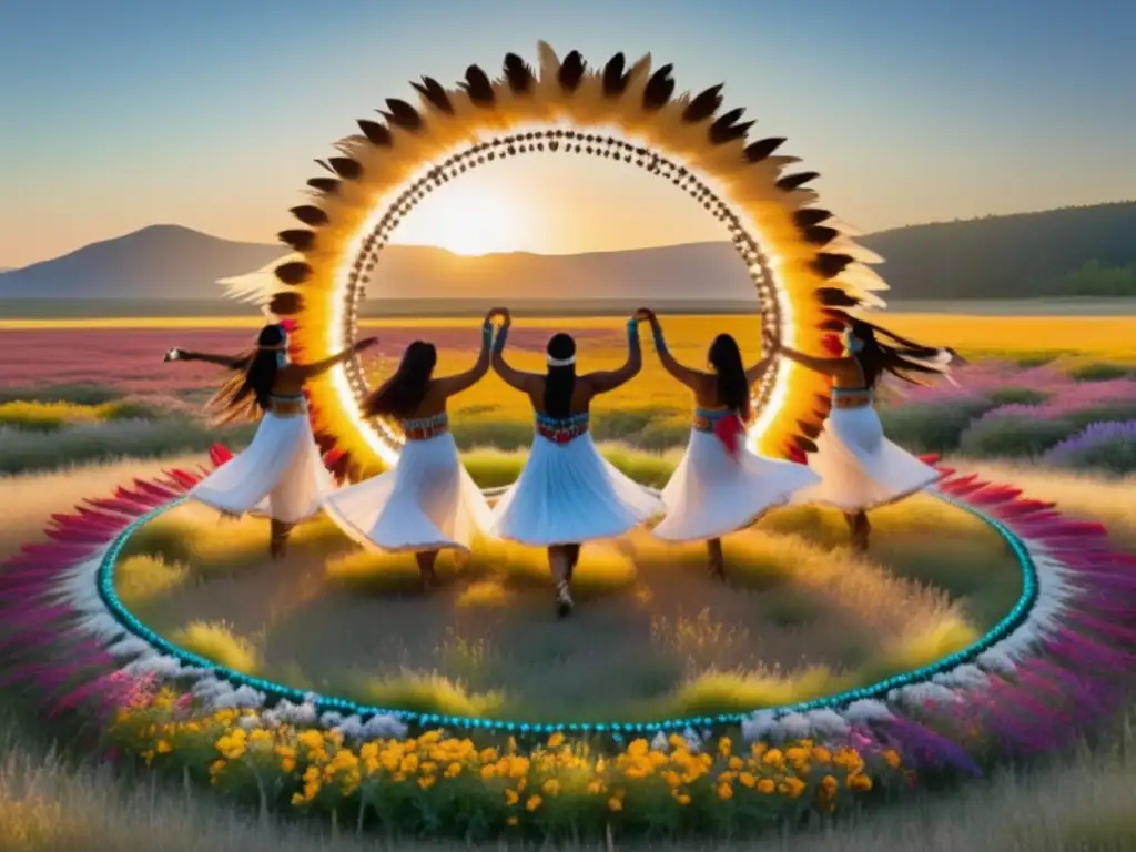 Festivales tradicionales danza sol nativos, imagen cautivadora del ritual de la Danza del Sol nativa americana