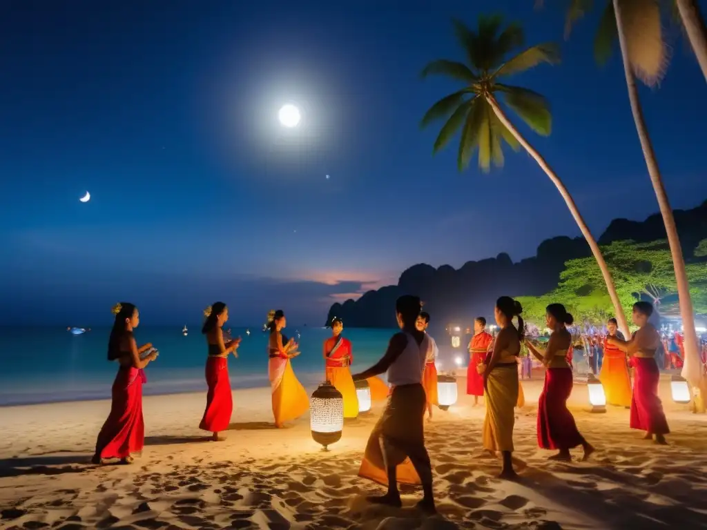 Festival Luna Llena Tailandia: Tradiciones encantadoras en playa iluminada por la luna