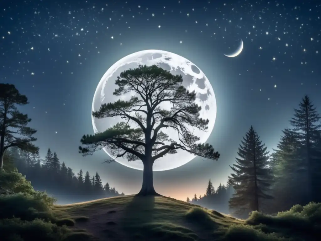 Mágica noche de luna nueva en el bosque: significado rituales luna nueva